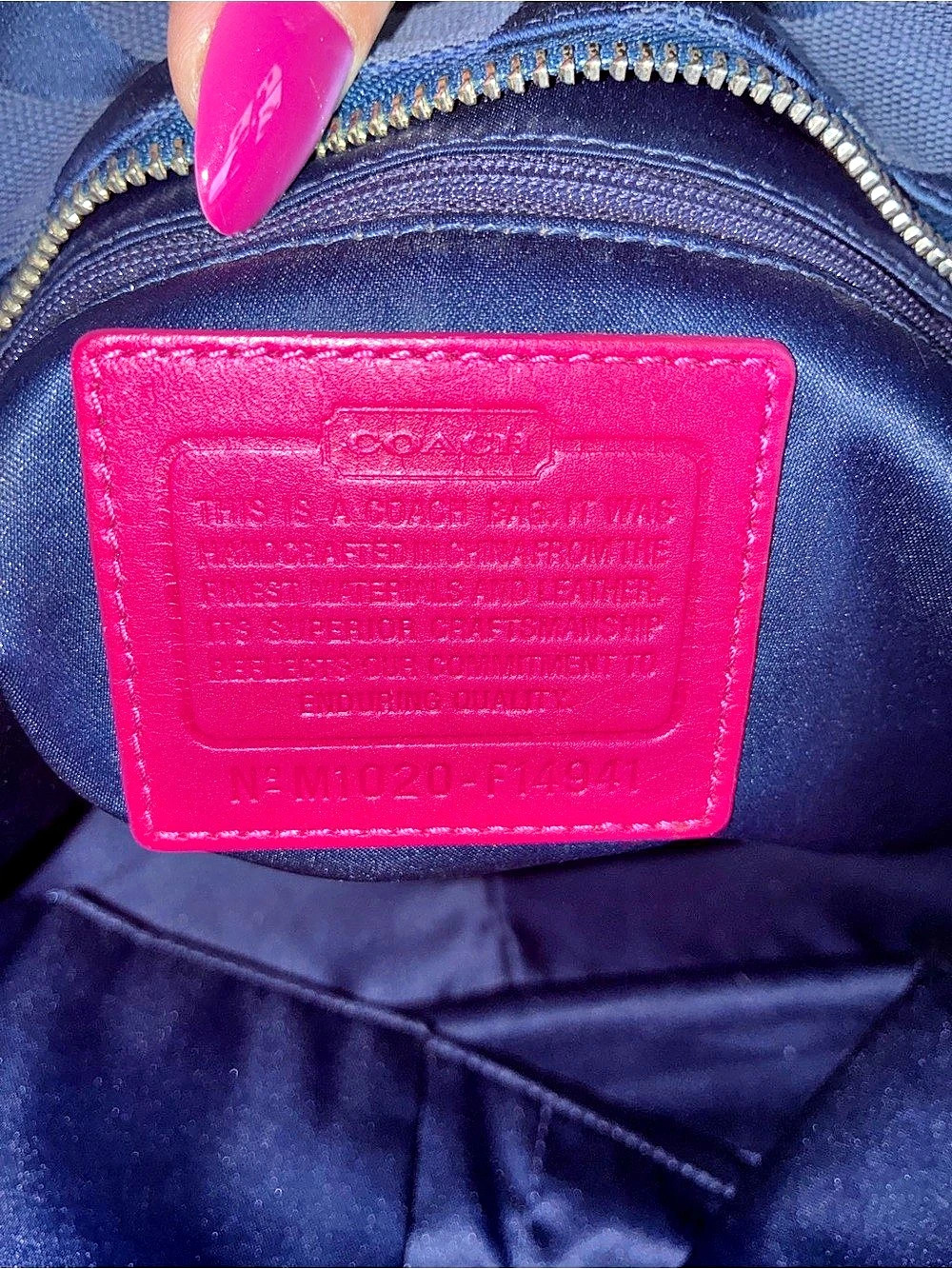 Coach Laura Signature Tote Blue & Pink Logo Tote Bag - Picture 3 of 7